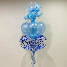 Bubble Teddy & Confetti (Blue)